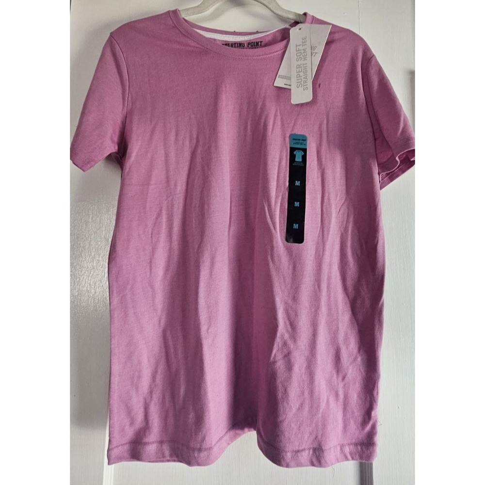 NWT STARTING POINT‎ SUPER SOFT  straight Hem TEE  pink womans M